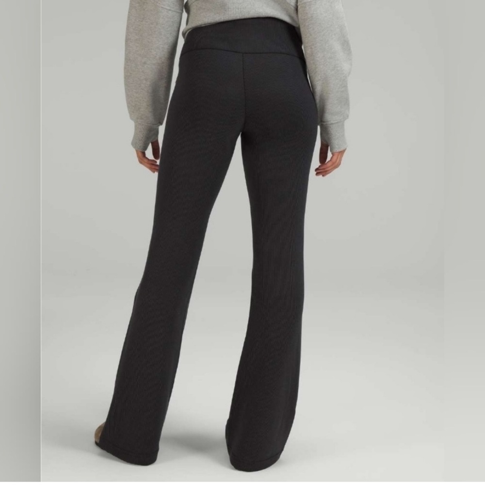 Lululemon Brushed Softstreme Ribbed Zip Flared Pant